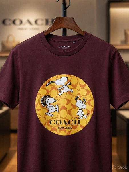 Premium Women’s Maroon Cartoon Print Casual T-Shirt