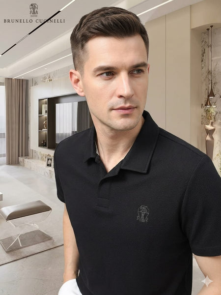 Luxury Premium Men’s Black Classic Polo T-Shirt