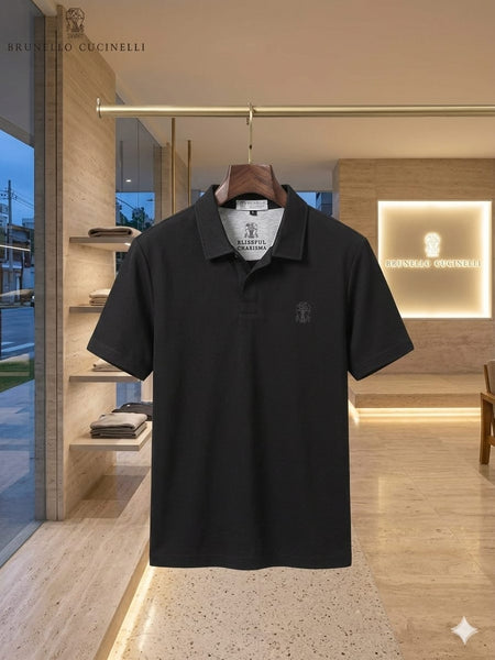 Luxury Premium Men’s Black Classic Polo T-Shirt