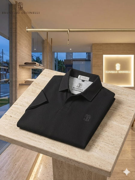 Luxury Premium Men’s Black Classic Polo T-Shirt