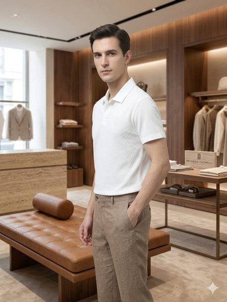Classic White Premium Polo T-Shirt for Men