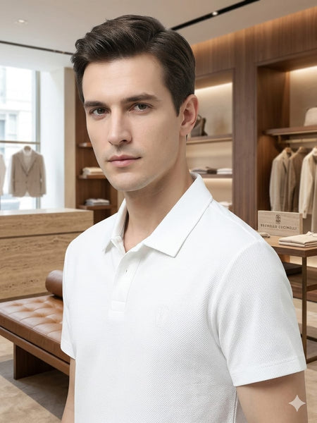 Classic White Premium Polo T-Shirt for Men