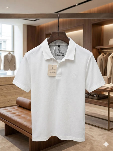 Classic White Premium Polo T-Shirt for Men