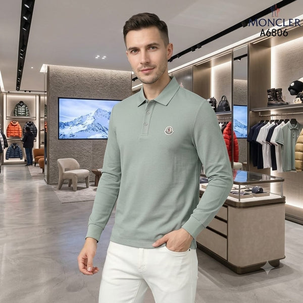 Premium Men’s Full Sleeve Polo T-Shirt – Elegant Regular Fit