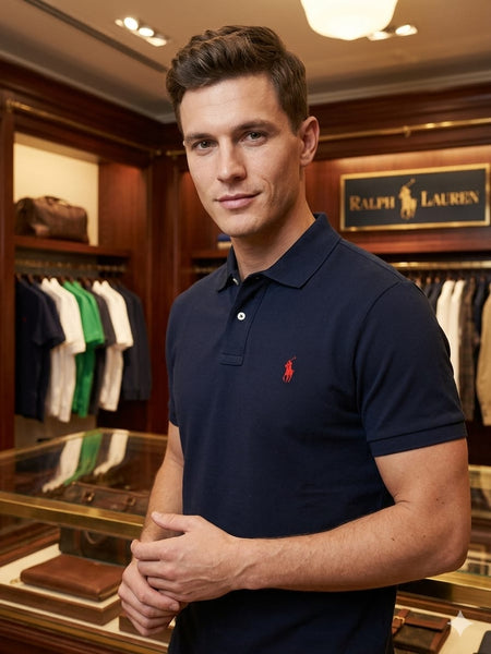 Luxury Premium Classic Navy Blue Polo T-Shirt