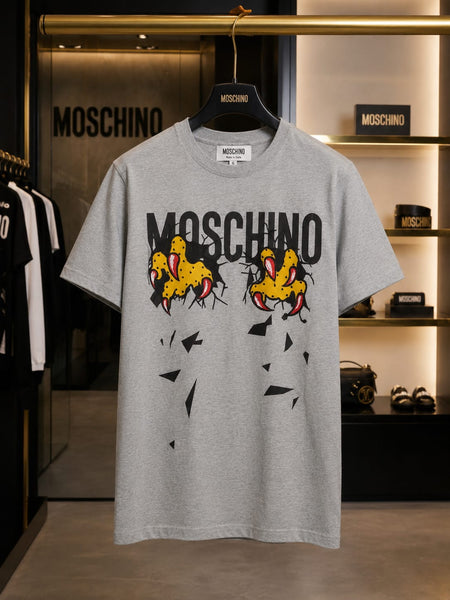 Luxury Branded Graphic Print Premium Grey T-Shirt For Men