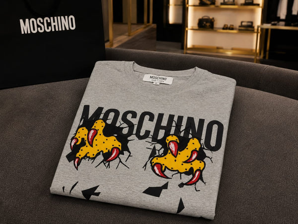 Luxury Branded Graphic Print Premium Grey T-Shirt For Men