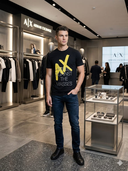 Premium Branded AX Rebel Graphic Print T-Shirt – Bold Urban Style for Men
