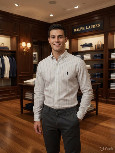 Premium Pinstripe  Shirt Timeless Smart Casual Elegance