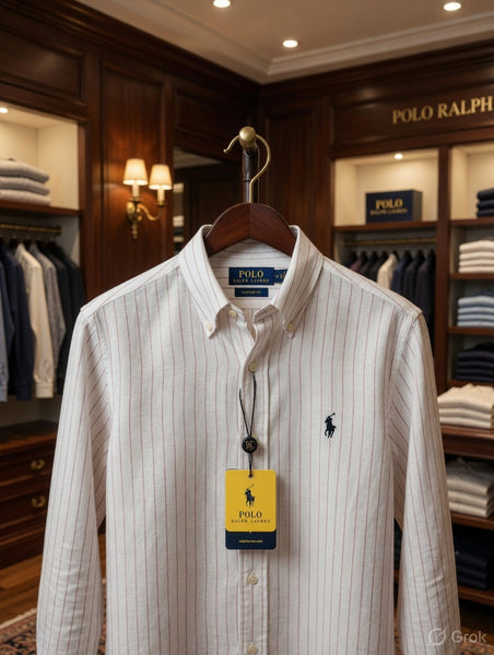 Premium Pinstripe  Shirt Timeless Smart Casual Elegance