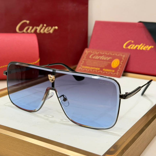 Premium Rimless Gradient Sunglasses with Gold Luxury Temple Design