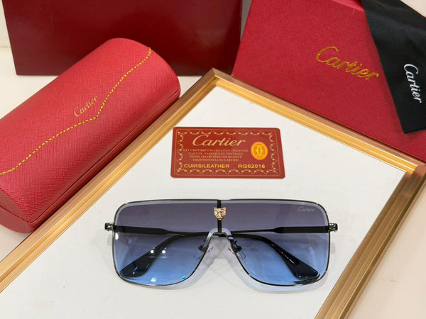 Premium Rimless Gradient Sunglasses with Gold Luxury Temple Design