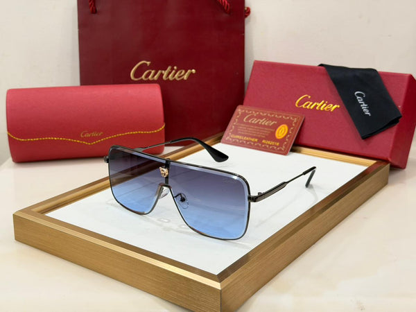 Premium Rimless Gradient Sunglasses with Gold Luxury Temple Design