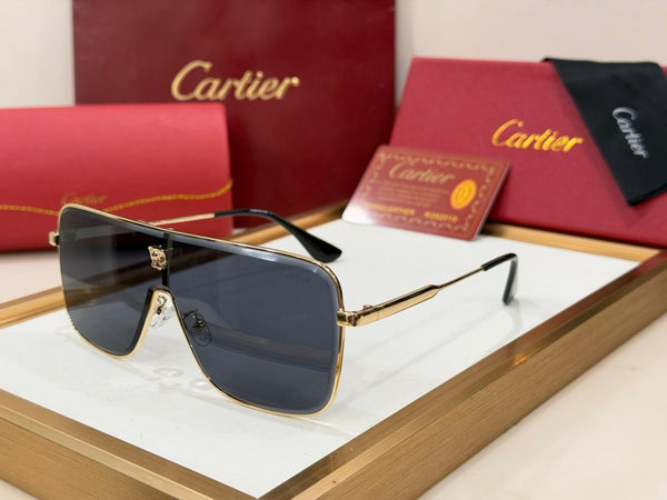 Premium Rimless Gradient Sunglasses with Gold Luxury Temple Design