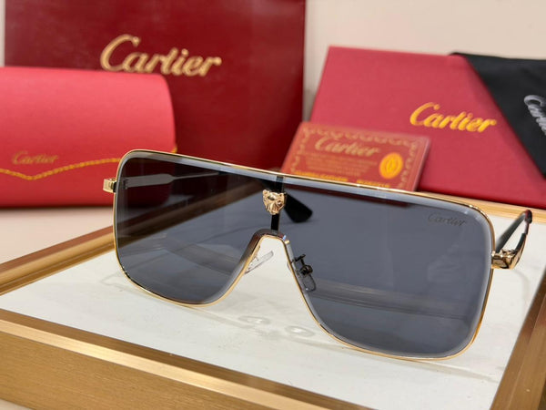 Premium Rimless Gradient Sunglasses with Gold Luxury Temple Design