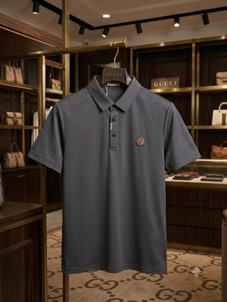 Grey Premium Polo T-Shirt for Men Classic Fit  Soft & Breathable Casual Wear