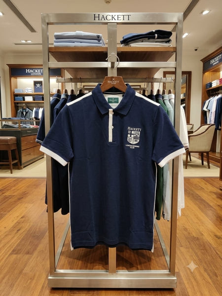 Men's Navy Blue Polo T-Shirt Premium Classic Fit Casual Polo