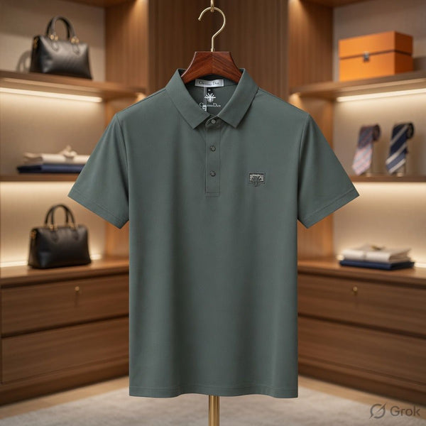 Premium Olive Green Men's Polo T-Shirt Half Sleeve  Soft & Comfortable Fit