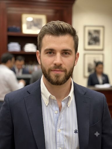 Men's Classic Blue Pinstripe Full Sleeve Shirt With  Contrast Collar