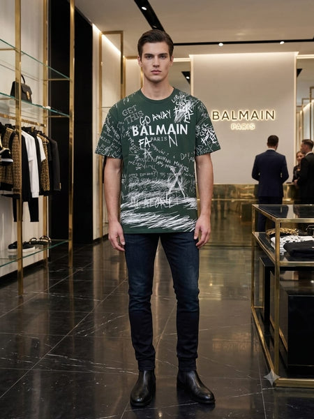 Branded  Luxury Casual Half Sleeve Drop Shoulder T-Shirt