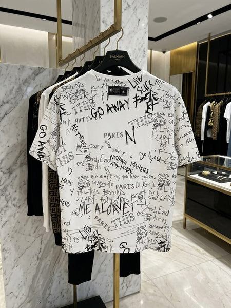 Elegant Brand Signature Streetwear Over sized T-Shirt
