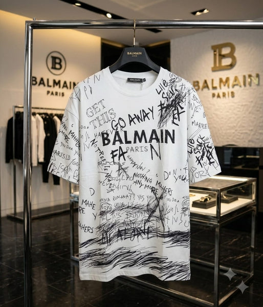 Elegant Brand Signature Streetwear Over sized T-Shirt
