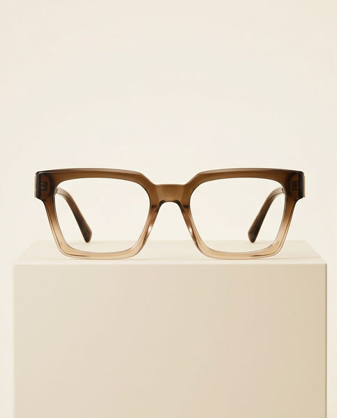 Luxury Square Eyeglasses Frame with  Metal TemplesPremium Unisex Eyewear