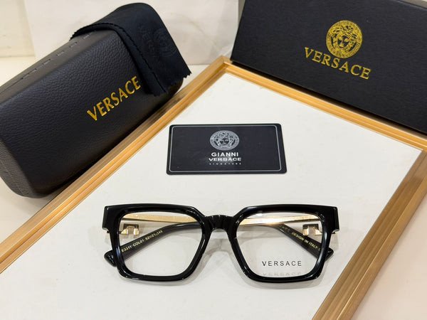 Luxury Square Eyeglasses Frame with  Metal TemplesPremium Unisex Eyewear