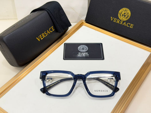 Luxury Square Eyeglasses Frame with  Metal TemplesPremium Unisex Eyewear