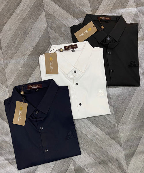 Premium Embroidered Logo Full Sleeve Polo Shirt for Men
