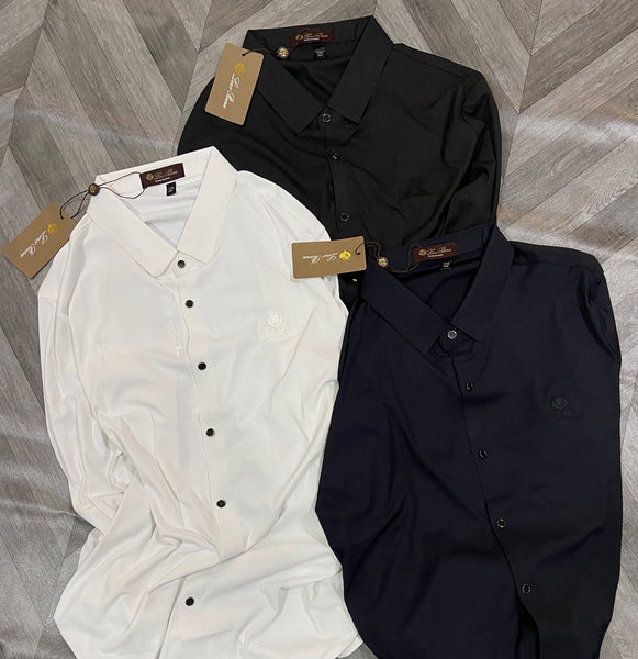 Premium Embroidered Logo Full Sleeve Polo Shirt for Men