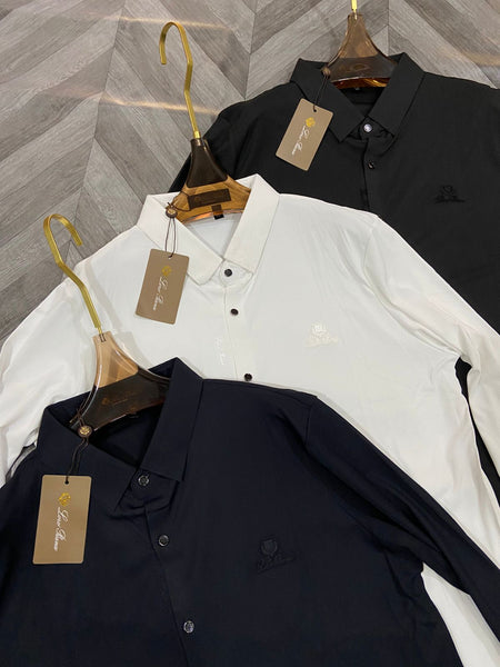 Premium Embroidered Logo Full Sleeve Polo Shirt for Men