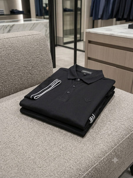 Exclusive Branded  Men's Premium Black Polo T-Shirt with Signature Logo