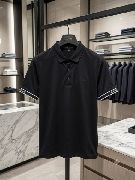 Exclusive Branded  Men's Premium Black Polo T-Shirt with Signature Logo