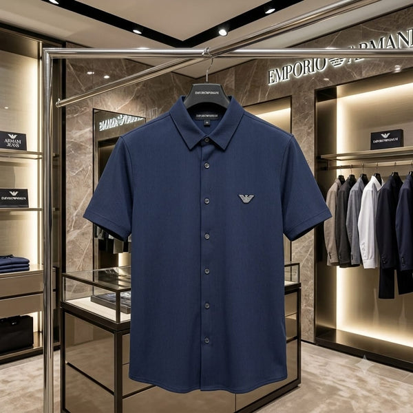 Premium Blue Half Sleeve Shirt – Elegant Everyday Wear
