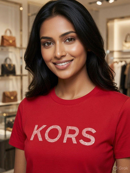 Women's Premium Red Logo Graphic T-Shirt