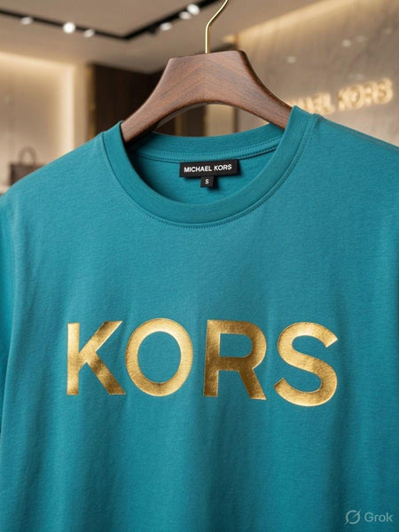 Women's Luxury Blue Logo Print T-Shirt