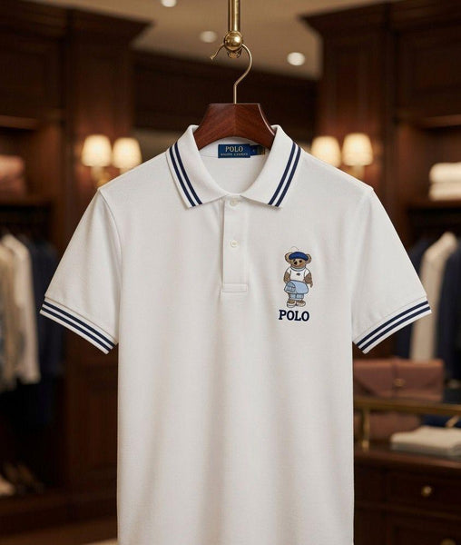 Premium White Short Sleeve Polo Dress for Women