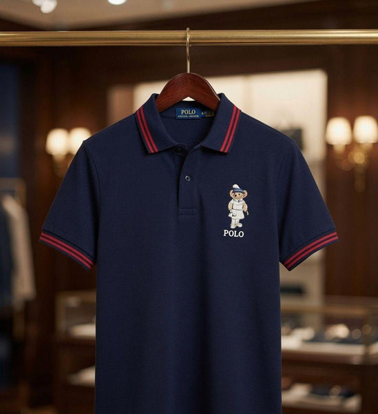 Imported  Women's Premium Navy Blue Polo Dress