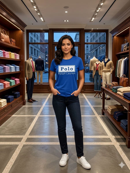 Premium Everyday Blue Crew Neck T-Shirt for Women