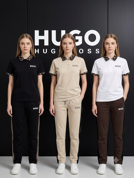 Premium Women's  Polo T-Shirt &  Track Pants Co-Ord Set