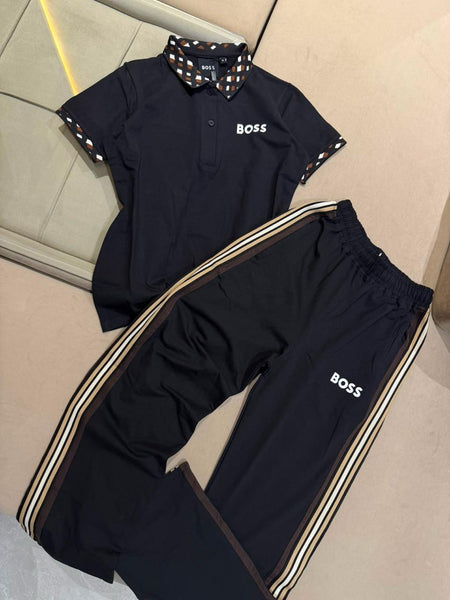 Premium Women's  Polo T-Shirt &  Track Pants Co-Ord Set
