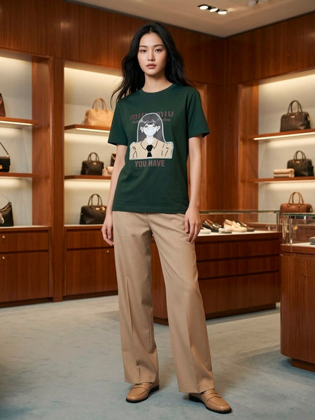 Premium Women's Graphic T-Shirt Casual Printed Tee