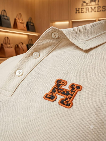 Branded Collection  Men's White Premium Polo T-Shirt