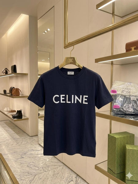 Women's Premium Navy Blue Logo Print  T-Shirt – Classic Casual Tee