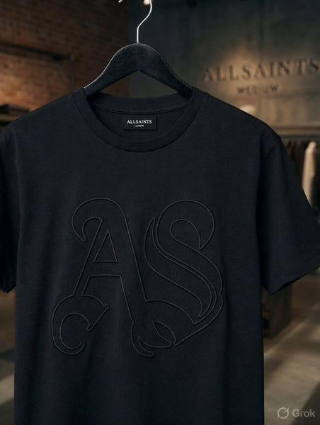 Women's Premium Black Embossed Logo T-Shirt – Minimalist Casual Tee