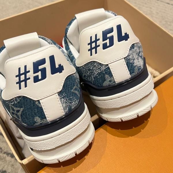 Elegant Monogram Denim Low-Top Premium Sneakers