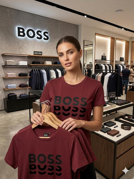 Maroon Logo T-Shirt for Women | Premium Casual Crew Neck Tee