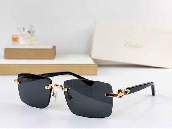 Premium Rimless Square Sunglasses for Men  UV Protection | Lightweight Luxury Eyewear