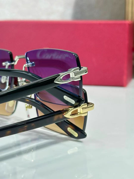 Premium Rimless Square Sunglasses for Men  UV Protection | Lightweight Luxury Eyewear